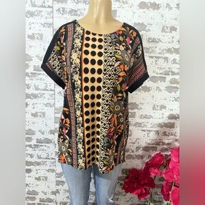 Multicolor Patterned Women's Blouse